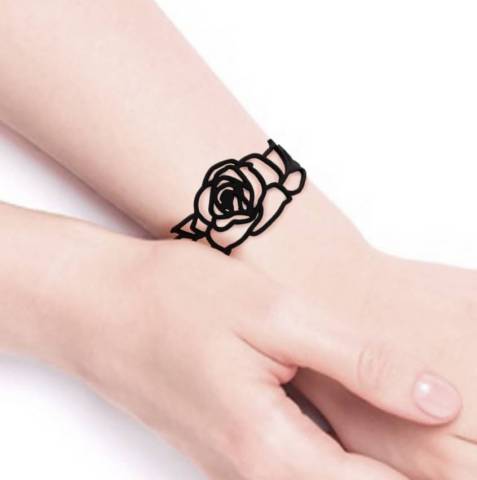 Bracelet rose noire