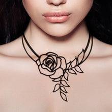 Collier Rose Noire