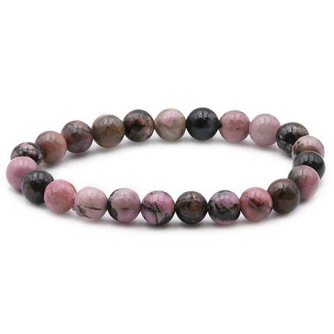 BRACELET BOULE 08MM RHODONITE MADAGASCAR