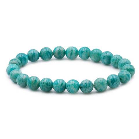 BRACELET BOULE 08MM AMAZONITE RUSSIE