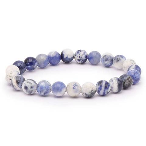 BRACELET BOULE 08MM SODALITE 