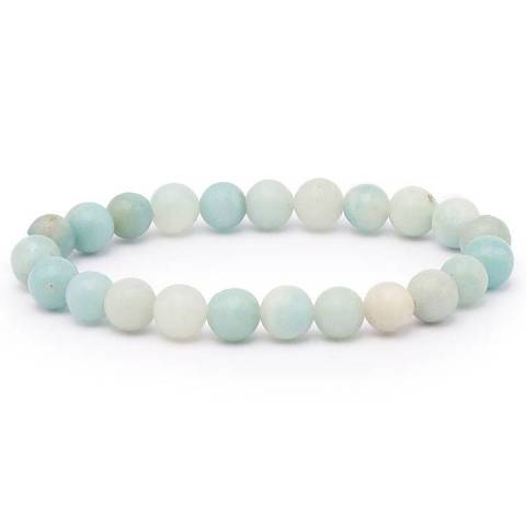 BRACELET BOULE 08MM AMAZONITE BRSIL