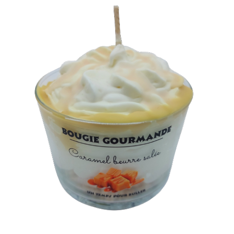 Bougie gourmande caramel beurre sale