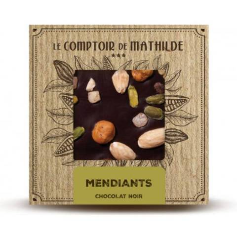 Tablette Chocolat Noir Mendiants 80G