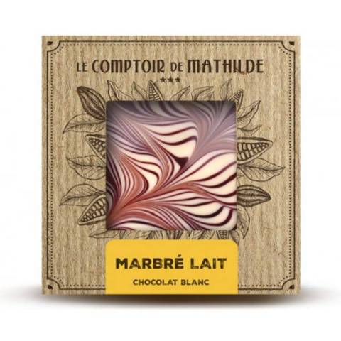 Tablette Chocolat Blanc Marbr Lait 80G