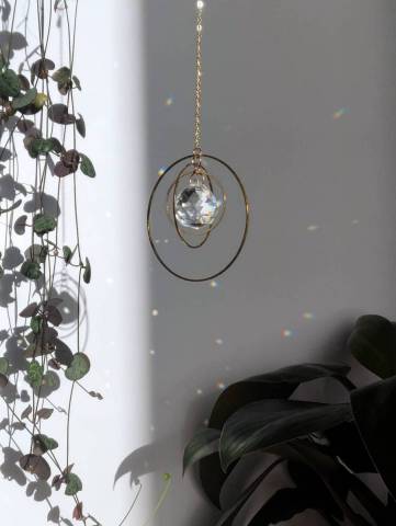 GALAXY Suncatcher en laiton et cristal de verre