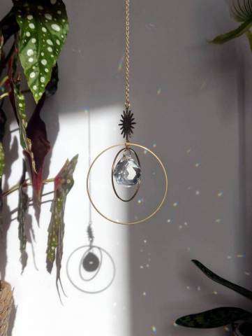 STAR Suncatcher en laiton et cristal de verre