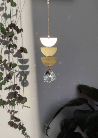 TRIO Suncatcher en laiton et cristal de verre