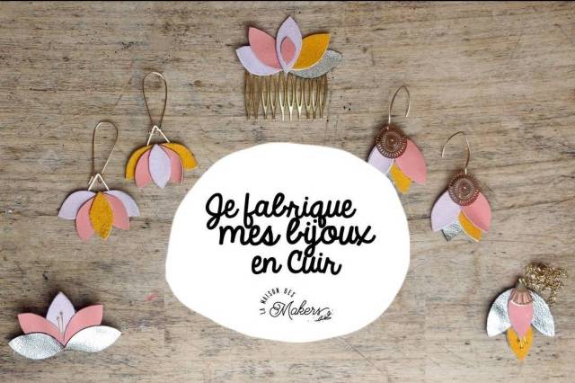 Kit DIY Bijoux en cuir - Coloris Rose