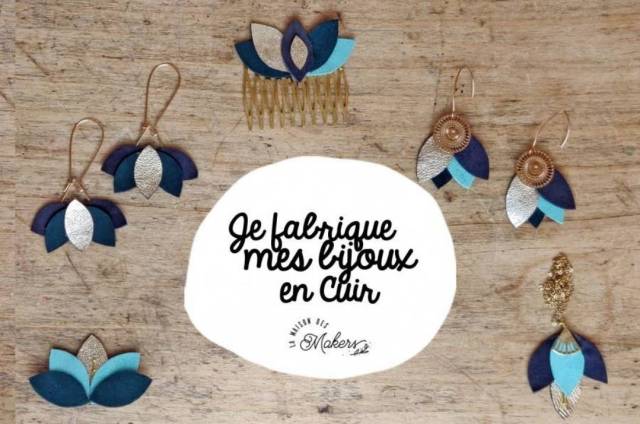 Kit DIY Bijoux en cuir - Coloris Bleu