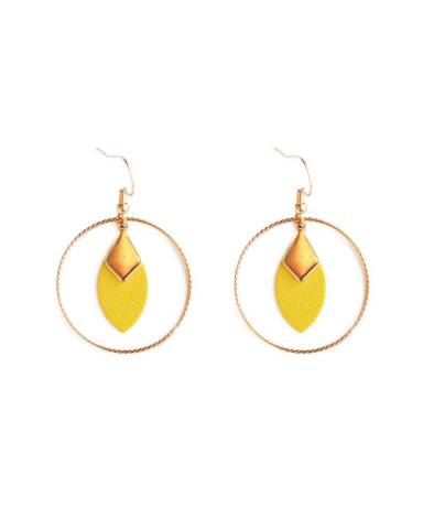 Boucles doreilles Lou jaune