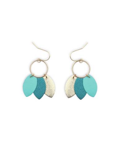 Boucles doreilles Kali aqua